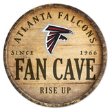 Atlanta Falcons Sign Wood 14 Inch Round Barrel Top Design-0