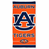 Auburn Tigers Towel 30x60 Beach Style