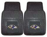 Baltimore Ravens Car Mats Heavy Duty 2 Piece Vinyl - Team Fan Cave