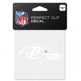 Baltimore Ravens Decal 4x4 Perfect Cut White