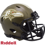 Baltimore Ravens Helmet Riddell Replica Mini Speed Style Salute To Service-0