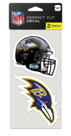 Baltimore Ravens Set of 2 Die Cut Decals - Team Fan Cave