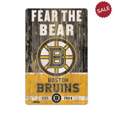 Boston Bruins Sign 11x17 Wood Slogan Design-0