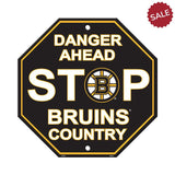 Boston Bruins Sign 12x12 Plastic Stop Style - Special Order - Team Fan Cave