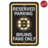 Boston Bruins Sign - Plastic - Reserved Parking - 12 in x 18 in - Team Fan Cave