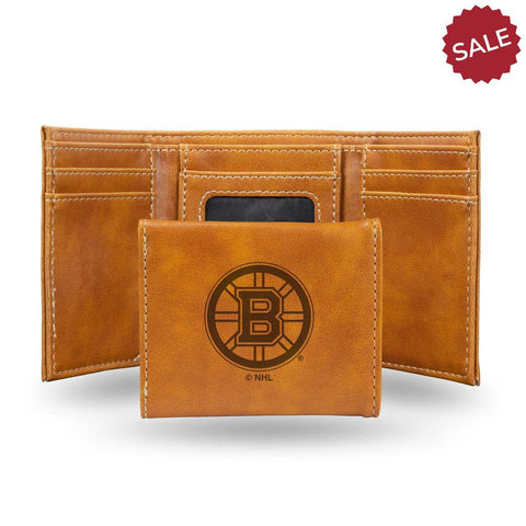 Boston Bruins Wallet Trifold Laser Engraved