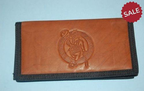 Boston Celtics Leather/Nylon Embossed Checkbook Cover - Team Fan Cave