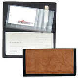 Calgary Flames Leather/Nylon Embossed Checkbook Cover - Team Fan Cave