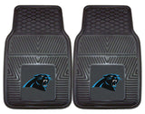 Carolina Panthers Car Mats Heavy Duty 2 Piece Vinyl