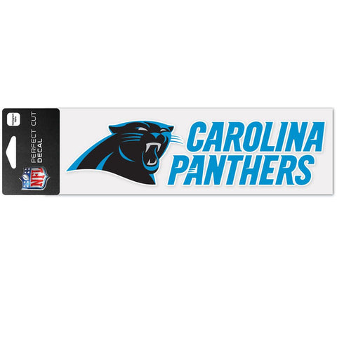 Carolina Panthers Decal 3x10 Perfect Cut Wordmark Color-0