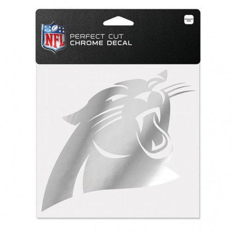 Carolina Panthers Decal 6x6 Perfect Cut Chrome - Team Fan Cave