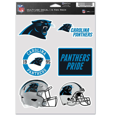 Carolina Panthers Decal Multi Use Fan 6 Pack-0