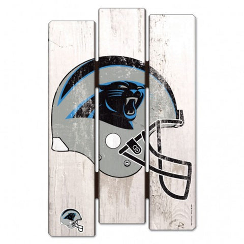 Carolina Panthers Sign 11x17 Wood Fence Style-0