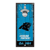 Carolina Panthers Sign Wood 5x11 Bottle Opener