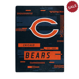 Chicago Bears Blanket 60x80 Raschel Digitize Design