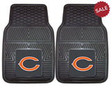 Chicago Bears Car Mats Heavy Duty 2 Piece Vinyl - Team Fan Cave