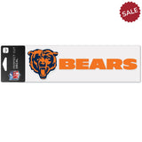 Chicago Bears Decal 3x10 Perfect Cut Wordmark Color-0