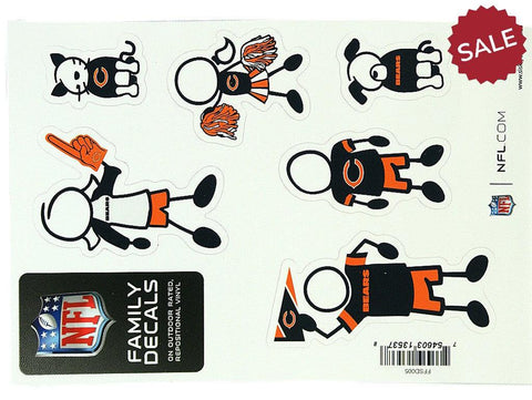 Chicago Bears Decal 5x7 Family Sheet - Team Fan Cave