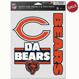 Chicago Bears Decal Multi Use Fan 3 Pack