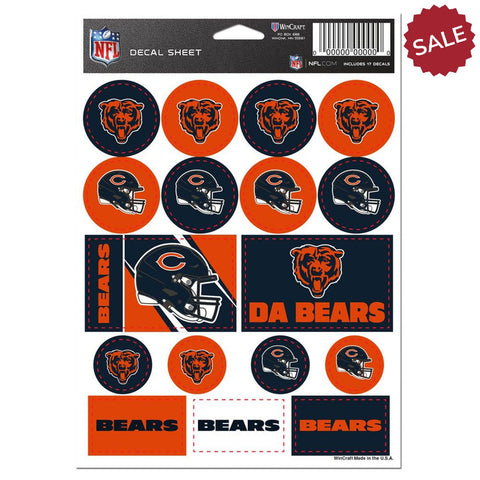 Chicago Bears Decal Sheet 5x7 Vinyl-0