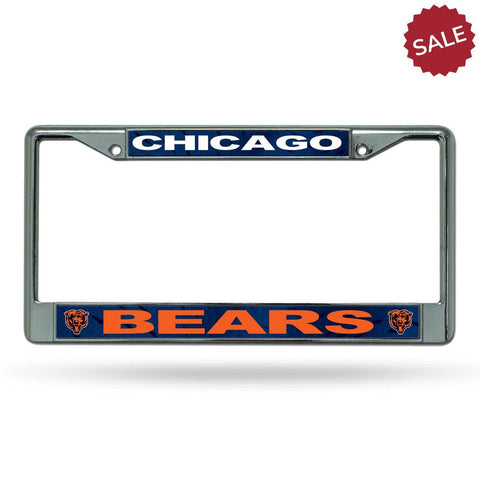 Chicago Bears License Plate Frame Chrome Printed Insert