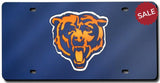 Chicago Bears License Plate Laser Cut Navy - Team Fan Cave