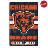 Chicago Bears Sign 11x17 Wood Slogan Design-0