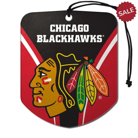 Chicago Blackhawks Air Freshener Shield Design 2 Pack