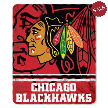 Chicago Blackhawks Blanket 50x60 Fleece Fade Away Design - Team Fan Cave