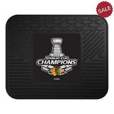 Chicago Blackhawks Car Mat Heavy Duty Vinyl Rear Seat - 2015 Stanley Cup Champions - Team Fan Cave