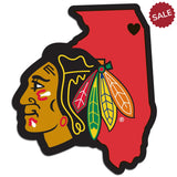 Chicago Blackhawks Decal Home State Pride Style-0