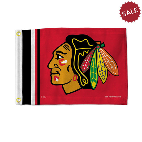 Chicago Blackhawks Flag 12x17 Striped Utility-0