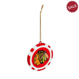 Chicago Blackhawks Ornament Game Chip Special Order - Team Fan Cave