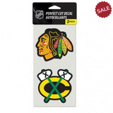 Chicago Blackhawks Set of 2 Die Cut Decals - Team Fan Cave