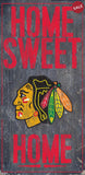 Chicago Blackhawks Sign Wood 6x12 Home Sweet Home Design - Team Fan Cave