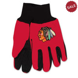 Chicago Blackhawks Two Tone Gloves - Adult