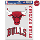 Chicago Bulls Decal Multi Use Fan 3 Pack - Team Fan Cave