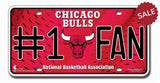 Chicago Bulls License Plate #1 Fan - Special Order - Team Fan Cave