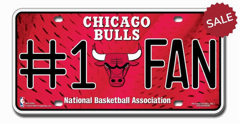 Chicago Bulls License Plate #1 Fan - Special Order - Team Fan Cave