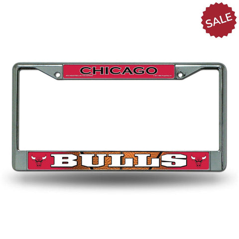 Chicago Bulls License Plate Frame Chrome Printed Insert