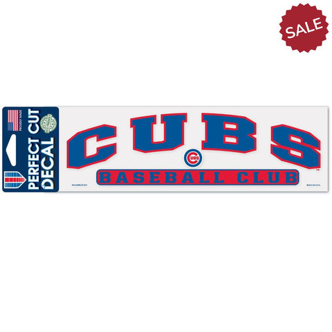 Chicago Cubs Decal 3x10 Perfect Cut Color-0