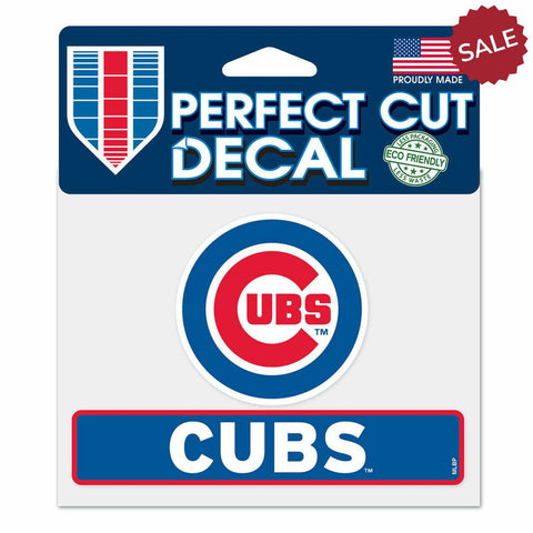 Chicago Cubs Decal 4.5x5.75 Perfect Cut Color - Special Order - Team Fan Cave