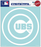 Chicago Cubs Decal 8x8 Die Cut White - Team Fan Cave