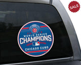 Chicago Cubs Large Window Film - 2016 World Series Champs - Team Fan Cave