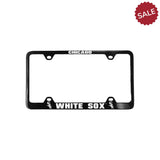 Chicago White Sox License Plate Frame Laser Cut Black - Team Fan Cave