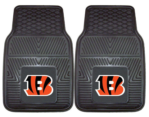 Cincinnati Bengals Car Mats Heavy Duty 2 Piece Vinyl - Team Fan Cave