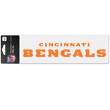 Cincinnati Bengals Decal 3x10 Perfect Cut Wordmark Color-0