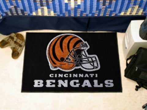 Cincinnati Bengals Rug - Starter Style, Helmet Design - Special Order-0