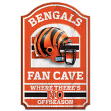 Cincinnati Bengals Wood Sign - 11"x17" Fan Cave Design-0