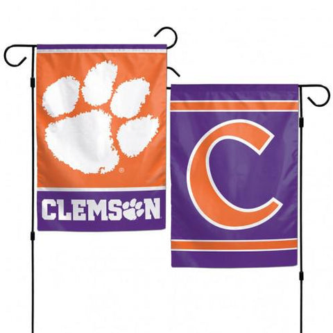 Clemson Tigers Flag 12x18 Garden Style 2 Sided